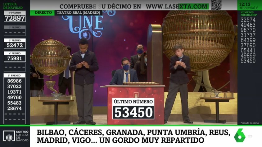 Un dècim d'un quart premi de la rifa de Nadal, el 75981, venut a Creixell 