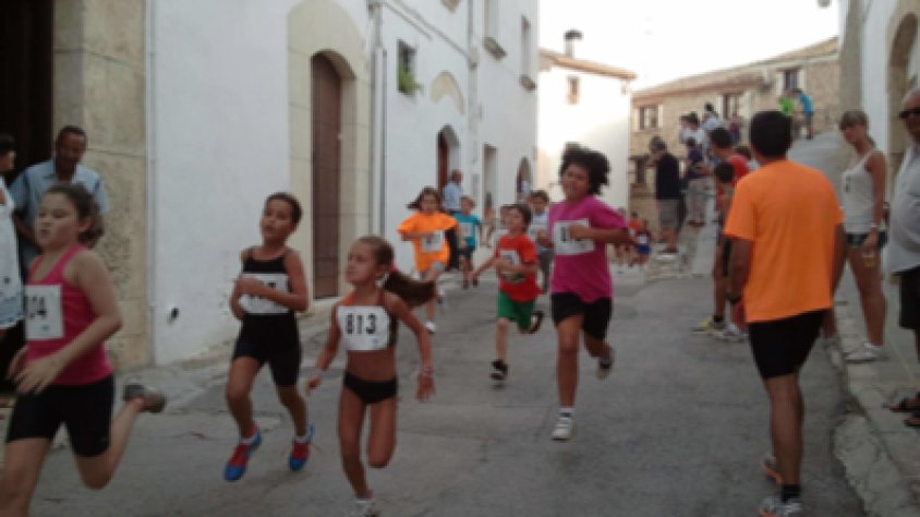Moment de la carrera arribant a la meta