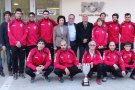 L'equip del Moritz CE Vendrell van ser rebuts pels màxims responsables de la Policlínica Comarcal del Vendrell