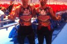 Dos agents de la Policia Municipal a l'IRONMAN de Calella