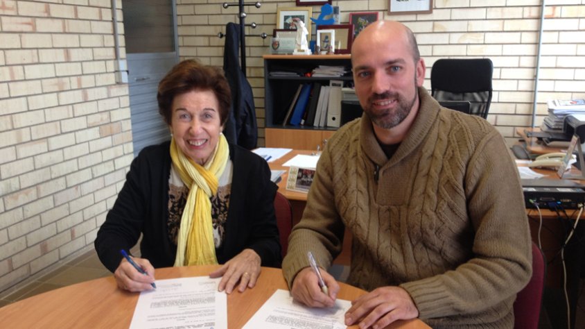 Moment de la signatura del conveni