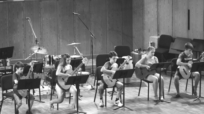 Alumnes de guitarra l’Escola Músics