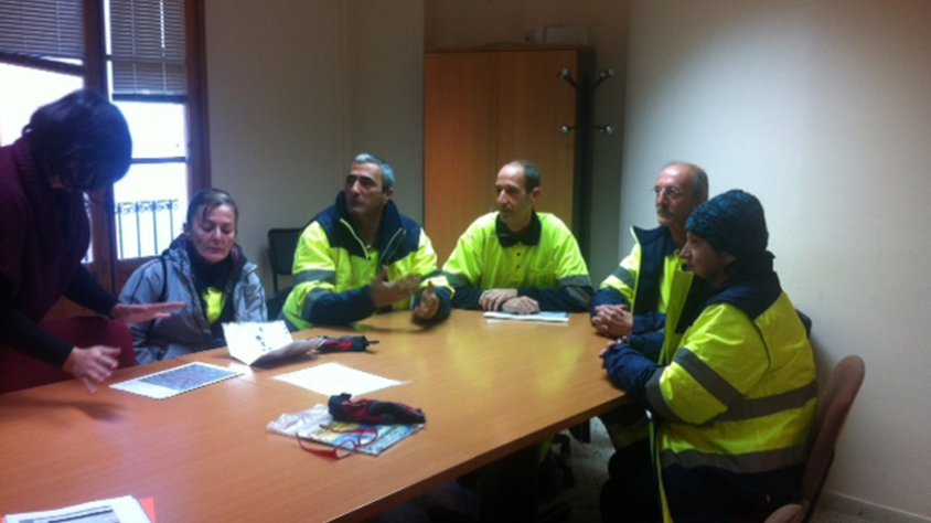 Imatge de les cinc persones contractades