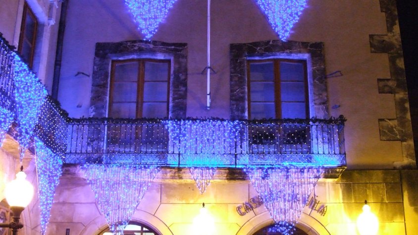 Llums de Nadal a l'Ajuntament del Vendrell (2014)