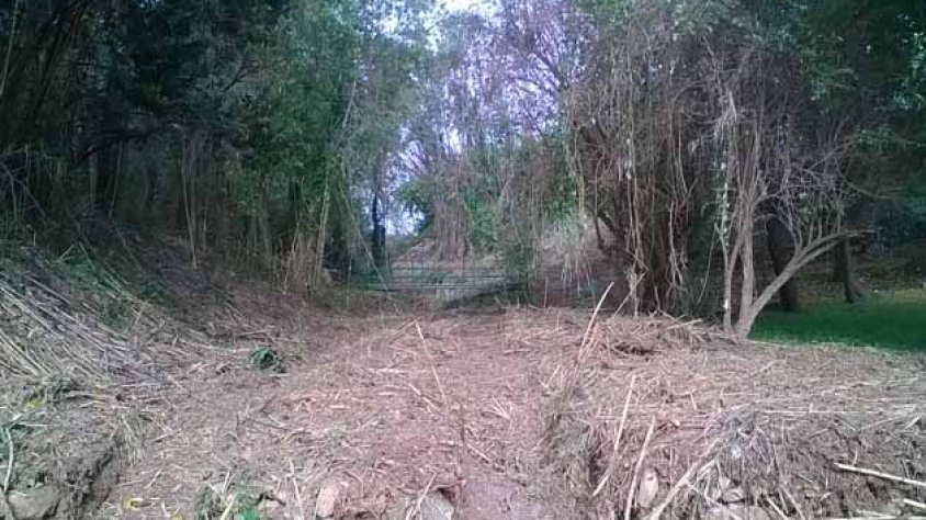 El torrent, un cop finalitzada l'actuació