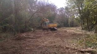 El torrent del Papiolet durant els treballs