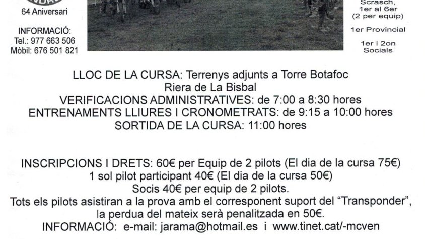 Cartell i programa de les tres hores de resistència