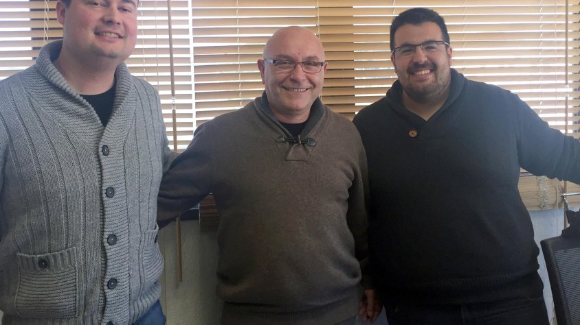 Alfons Ribas i Dídac Bassas en una de les visites realitzada al Sr. César Núñez a l’empresa Catalana de Residuos de L’Arboç