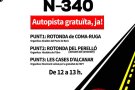 L'ANC es suma als talls de la N-340 aquest dissabte
