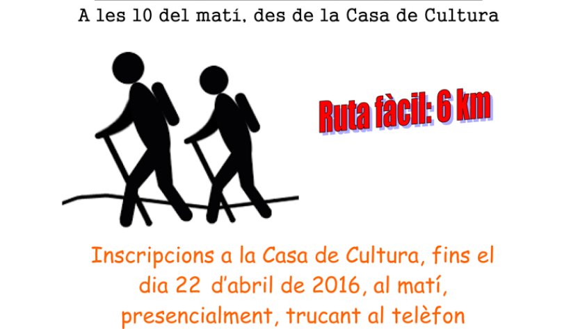 Cartell promocional de la caminada d’inauguració de la Ruta 2 de a pedra seca de l’Arboç