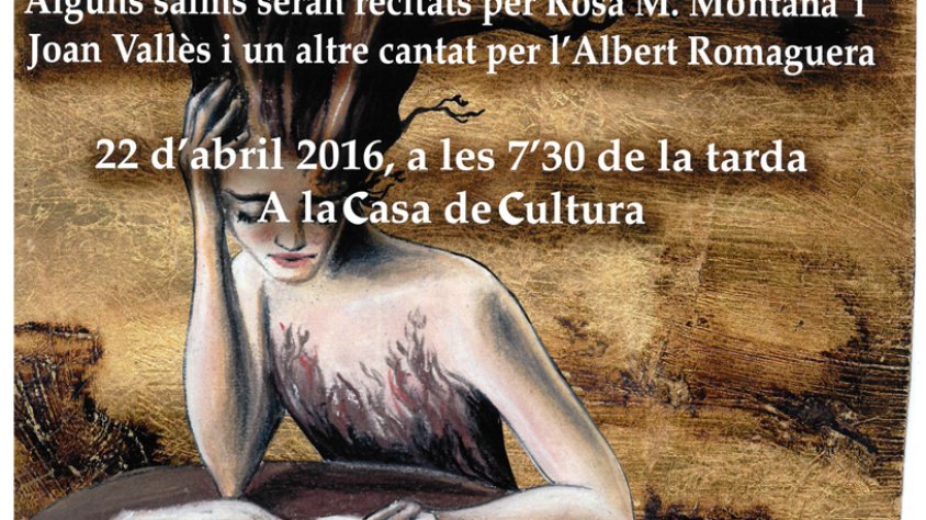 Cartell promocional de la presentació a l’Arboç del llibre “Salms d’avui”