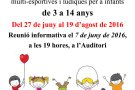 L’Ajuntament de l’Arboç organitza un Campus d’Estiu