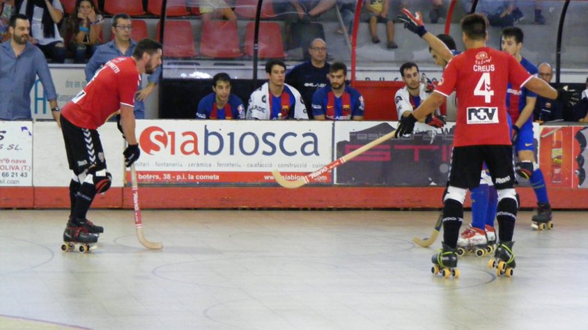 Jordi Ferrer i Xixi Creus en un partit d'aquesta temporada