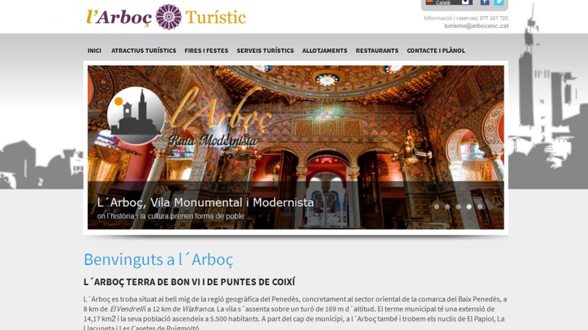 www.larbocturistic.cat, ofereix informació detallada sobre l’Arboç