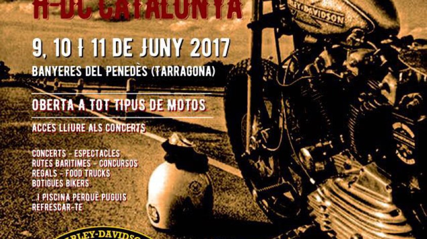 Cartell de la XXVII Trobada Internacional de Harley Davidson Club Catalunya a Banyeres del Penedès.