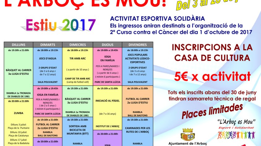 artell promocional de ”L’Arboç es mou”.