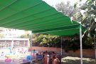 L'Ajuntament de l'Arboç instal·la un tendal al pati exterior de l'Escola Bressol per donar compliment als resultats dels Pressupostos Participatius'17