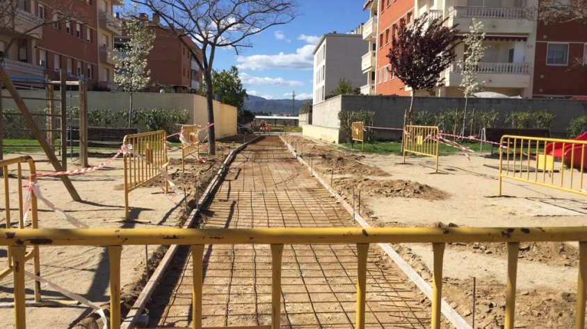 Imatge de les obres al Parc de Santa Llúcia.