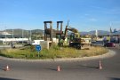 Es retira la premsa de biga de la rotonda de les Mates per seguretat a causa del seu deteriorament