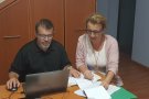 La candidata d'ERC Cunit Carme Martínez es reuneix amb el director dels Serveis Territorials d'Educació de Tarragona Jean Marc Segarra
