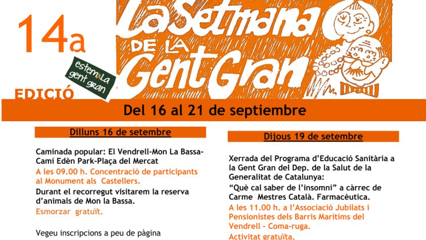 A punt la XIV  Setmana de la Gent Gran del Vendrell