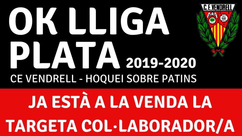 S'amplia el període de l'oferta per fer-te col·laborador/a de l'OK Lliga Plata del CE Vendrell