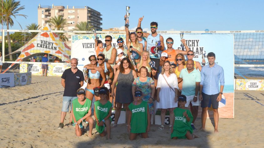 Bouza-Kliokmanaite y Rovira-Moreno, nous campions de Catalunya de Vòlei Platja