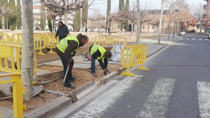Imatge de la Brigada treballant