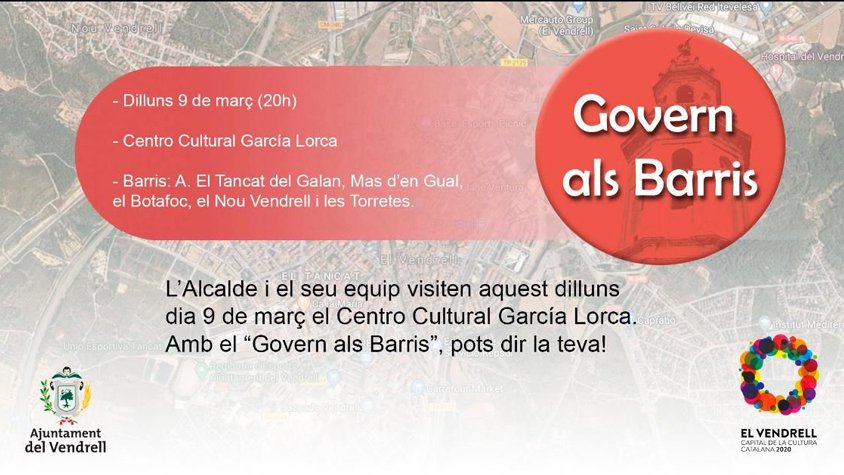 Cartell del programa "Govern als barris"