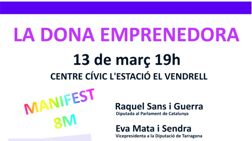 ERC el Vendrell organitza "La dona emprenedora"