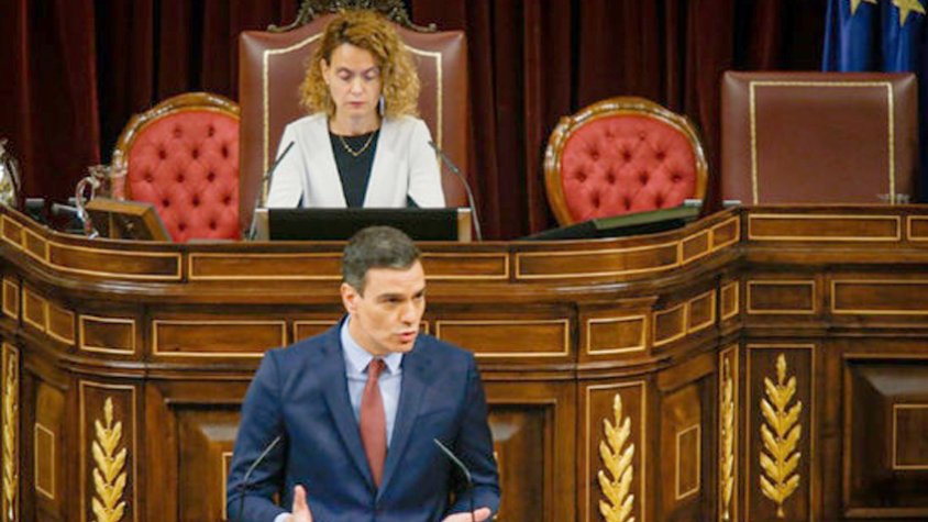 El president del govern espanyol, Pedro Sánchez, aquest dimecres 6/5/2020 al Congrés dels Diputats