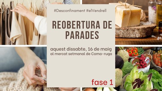 Una vintena de parades formaran el mercat de Coma-ruga d’aquesta setmana durant la fase 1