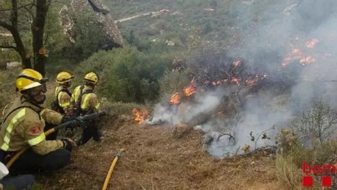 Cremes controlades pels Bombers a Bonastre