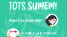 La campanya TOTS SUMEM apel·la a la responsabilitat individual per evitar els contagis de la Covid-19