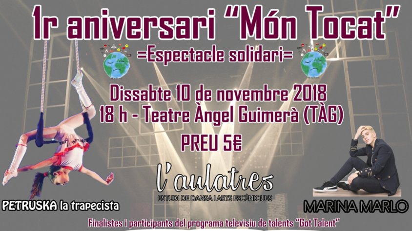 Espectacle solidari de Món Tocat al Teatre Àngel Guimerà