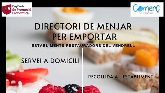 Comerç del Vendrell publica un directori de menjar per emportar