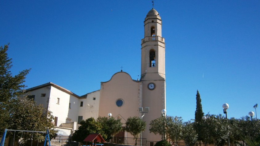 Imatge de l'església parroquial de Santa Maria Magdalena de Bonastre.