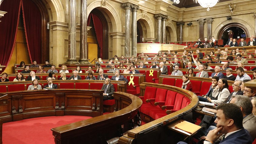 Pla general de l'hemicicle del Parlament.