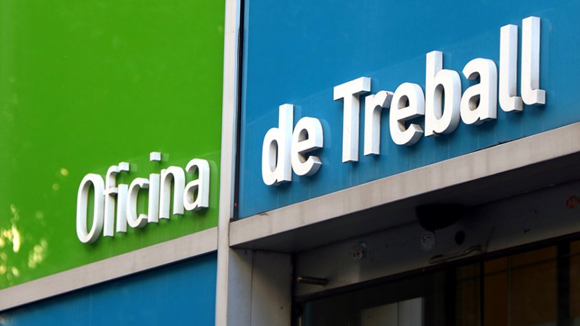 Imatge d'un rètol d'una oficia del SOC a Catalunya.