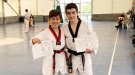 Dos alumnes del Club Olímpic Vendrell a l'exàmen de grau de Taekwondo a Barcelona