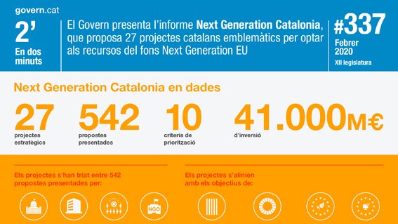 El Govern presenta l'informe Next Generation Catalonia