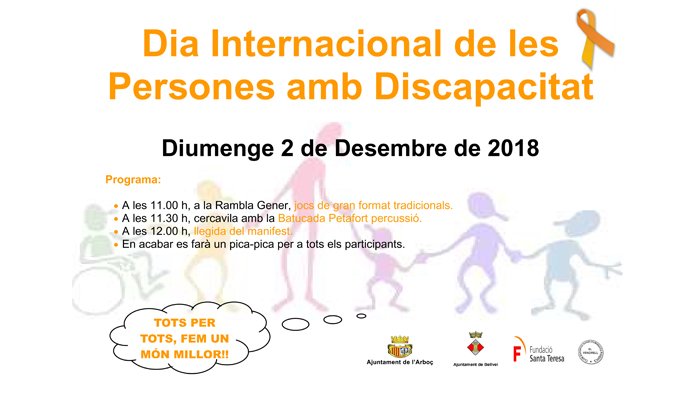 Cartell promocional del Dia Internacional de la Discapacitat.