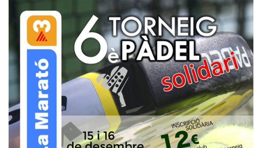 Cartell Promocional del 6è Torneig de Pàdel Solidari (Font: Aj. l’Arboç)