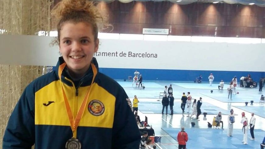 Adriana Rodríguez del Taekwondo la Lira, subcampiona de Catalunya Junior