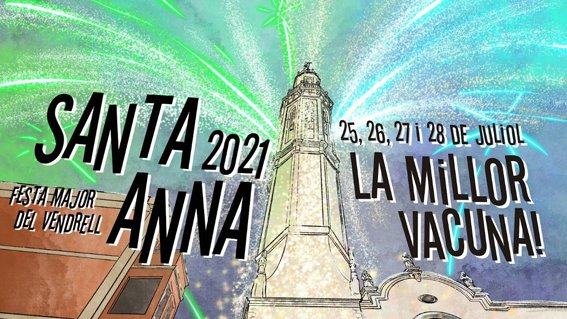 Es presenta el cartell de la Festa Major 2021 del Vendrell amb el lema “La millor vacuna!”