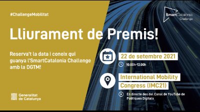 La final de l'SmartCatalonia Challenge de Mobilitat se celebrarà a l'International Mobility Congress (IMC)