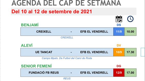 Els partits del cap de setmana de l'Escola Futbol Base el Vendrell
