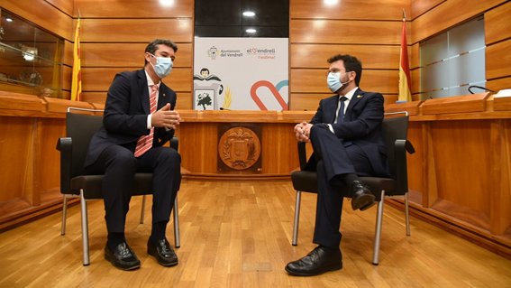Més inversió i la millora dels serveis públics, temes tractats a la reunió dahir entre lalcalde del Vendrell i el president de la Generalitat