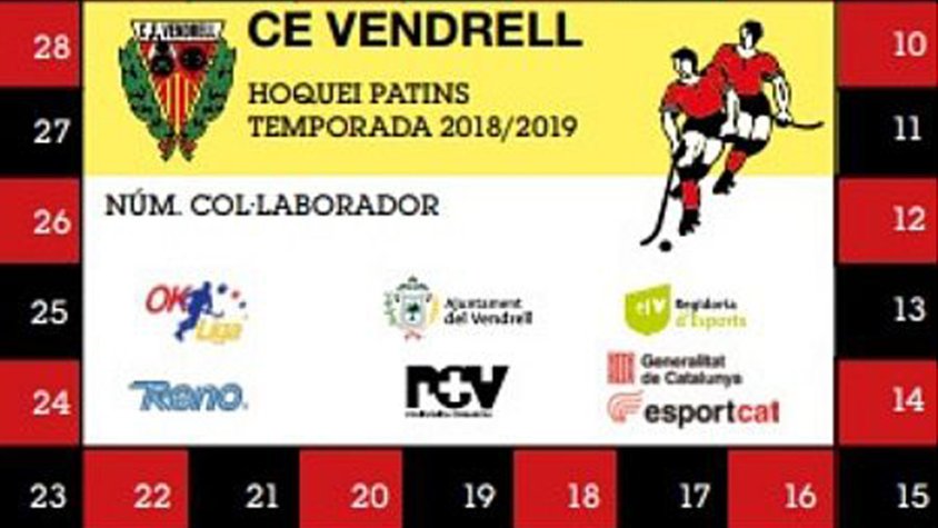 La targeta col·laborador/a de l'equip d'OK Lliga del CE Vendrell per només 40 euros