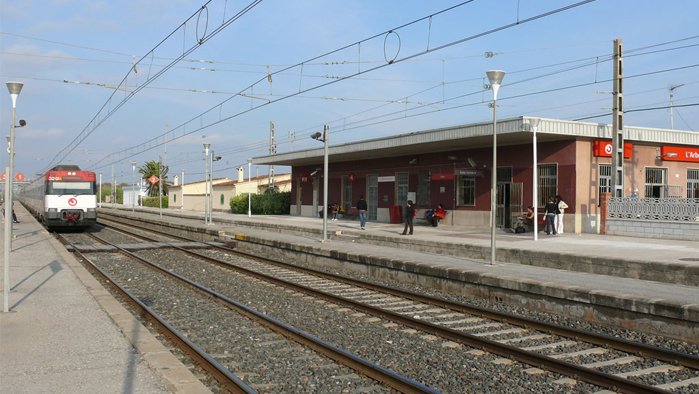 Imatge de l’estació de Renfe a l’Arboç